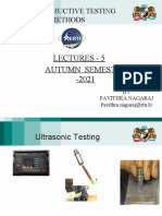 Lectures - 5 Autumn Semester - 2021: Nondestructive Testing Methods