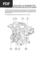 The Solex 28/34 Cisac Z10 Carburettor (As Used On The 300 Series With The B172K Engine)