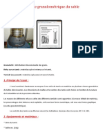 Analyse Granulométrique Du Sable