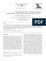 Dyeing of Nylon With Reactive Dyes. Part 1. The Effect of Changes in Dye Structure On The Dyeing of Nylon With Reactive Dyes