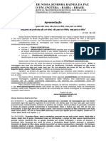 Mensagens de Nossa Senhora Rainha Da Paz Aparições em Angüera Bahia Brasil Profecias Geográficas, Transmitidas Durante Os Anos 2001 A