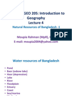 ENV 203/GEO 205: Introduction To Geography: Natural Resources of Bangladesh - 1