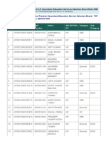 01/2021 Uttar Pradesh Secondary Education Service Selection Board: TGT - Physical Education