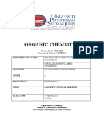 Organic Chemistry: Course Code: SKO 3033 Semester 2 Sessions 2020/2021 Id Number and Name