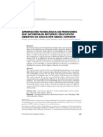 Apropiacion Tecnologica en Profesores Que An Recursos Educativos Abiertos en Educ Media Superior