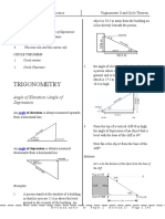 Trigonometry II and Circle Theorem