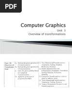 Computer Graphics: Unit 3 Overview of Transformations