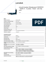 Lembar Data Produk: Circuit Breaker Masterpact NW32H2 - 3200 A - 4 Poles - Fixed - W/o Trip Unit