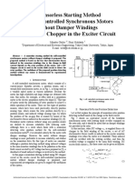 A Sensorless Starting Method For Self-Controlled Synchronous Motors Without Damper Windings Using A DC Chopper in The Exciter Circuit