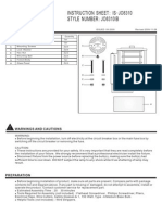 Instruction Sheet Is Jo8310: - Style Number Jo8310Ib:: Package Contents