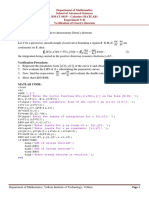 Department of Mathematics School of Advanced Sciences BMAT 101P - Calculus (MATLAB) Experiment 5-B Verification of Green's Theorem