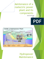 Maintenance of A Hydroelectric Power Plant and Its Components