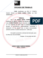 Certificado de Trabajo