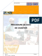 Procedures de Suivie de Chantier