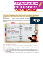 La Gramaticalidad para Quinto Grado de Primaria