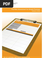 Fire Risk Assessment For Simple Premises: Guidance Notes