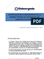 Supervisión Del Cumplimiento de La Norma Técnica de Calidad de Los Servicios Eléctricos