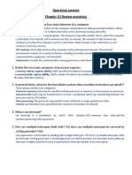 Operating Systems Chapter (1) Review Questions: Memory or Primary Memory