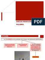 ANÁLISIS MORFOLÓGICO DE LA PALABRA (Resumen Teoría)