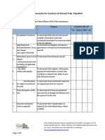 Essential Documents For Conduct of Clinical Trial: Checklist