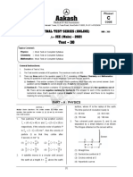 Test - 30: Final Test Series (Online) For JEE (Main) - 2021