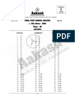 Test - 31: Final Test Series (Online) For JEE (Main) - 2021