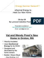 Geothermal Heating at The Home of Val Prest