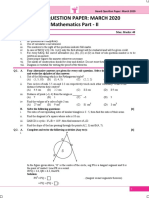 Board Question Paper: March 2020 Mathematics Part - II