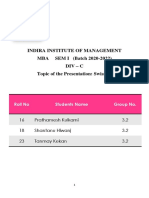 Indira Institute of Management MBA SEM I (Batch 2020-2022) Div - C Topic of The Presentation: Swisslog