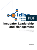 Incubator Leadership and Mangement