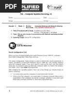 TVL - Computer Systems Servicing - 12: Tle - Iacss9-12Sucs-Iiia-E37