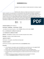 Naoh Vs Oxalic Acid - Titration