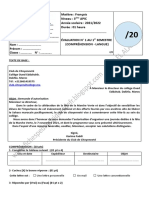 Evaluation 3apic N°1 Et 2 Au 1er Semestre 21-22 Parcours