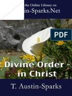 T Austin-Sparks - Divine Order - in Christ