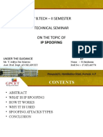 Iv B.Tech - Ii Semester Technical Seminar On The Topic Of: Ip Spoofing