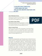 Judicialização Dos Direitos Sociais: Uma Análise Das Experiências Do Grupo Matizes em Teresina (Pi)