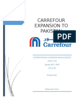 Carrefour Expansion To Pakistan: International Business Management (MGT 521) Spring 2017-2018 (Term B)