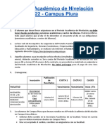 Aviso Periodo Académico de Nivelación 2022