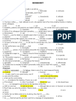 Multiple Choice Vocabulary