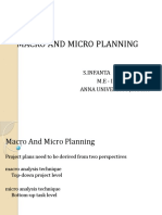 Macro and Micro Planning