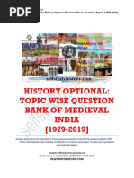 History Optional: Topic Wise Question Bank of Medieval India (1979-2019)