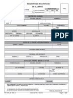 Registro de Inscripcion de Alumnos