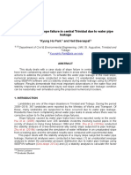 A Case Study of Slope Failure in Central Trinidad Due To Water Pipe Leakage