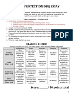 Equal Protection DBQ Essay: Grading Rubric