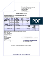 Renewal Premium Receipt: This Receipt Is Subject To Realisation of Cheque Amount