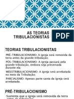 Escatologia - AULA 3 - As Teorias Tribulacionistas