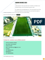 Football Turf Ground Making Business Idea - Vomyindia