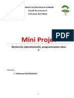 Mini Projet Recherche Operationnelle Programmation Dans C