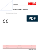 Quemador de Gas Con Aire Soplado: Funcionamiento A 1 Llama