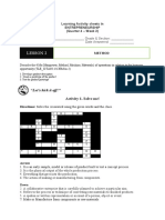 Lesson 2: "Let's Kick It Off!" Activity 1. Solve Me!